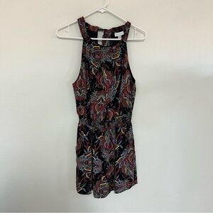 Black multicolored New York & company romper